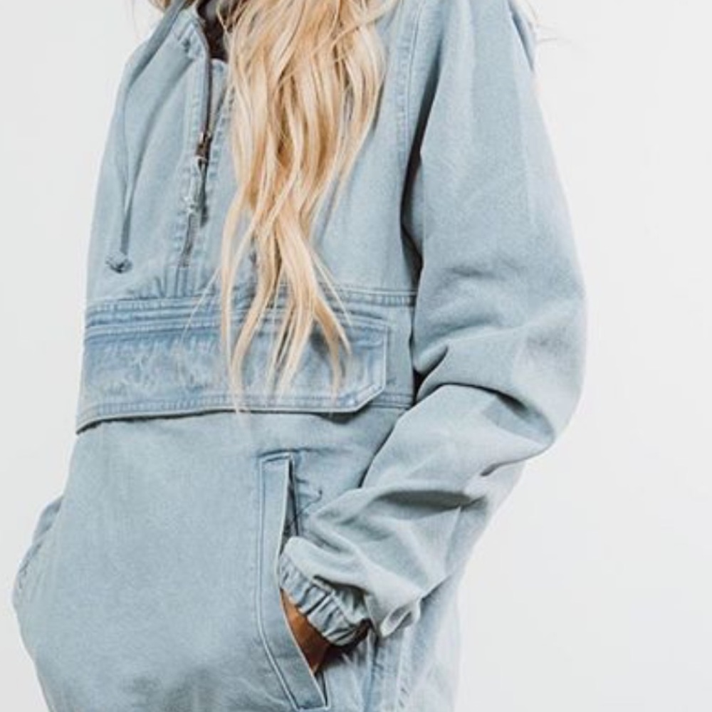 OVERSIZED FULL DENIM HOODIE